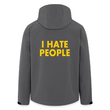 I hate people - Recycelte Männer Softshell-Jacke von Stanley/Stella - Anthrazit - Hinten - AI Model Male 185 light (185cm)