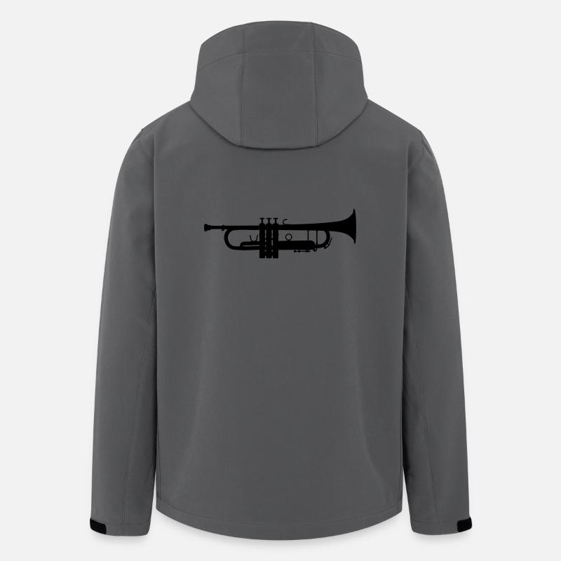 Trompete - Recycelte Männer Softshell-Jacke von Stanley/Stella - Anthrazit