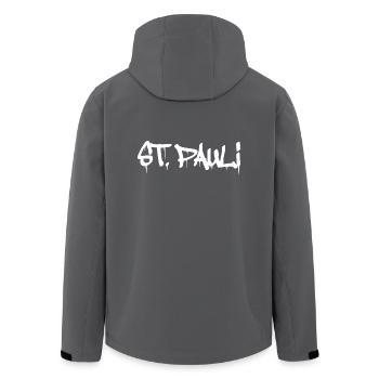 St. Pauli Hamburg Sankt Pauli - Recycelte Männer Softshell-Jacke von Stanley/Stella - Anthrazit - Hinten - AI Model Male 185 light (185cm)