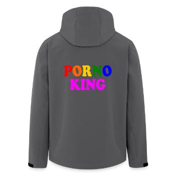 Porno king - Recycelte Männer Softshell-Jacke von Stanley/Stella - Anthrazit - Hinten - AI Model Male 185 light (185cm)