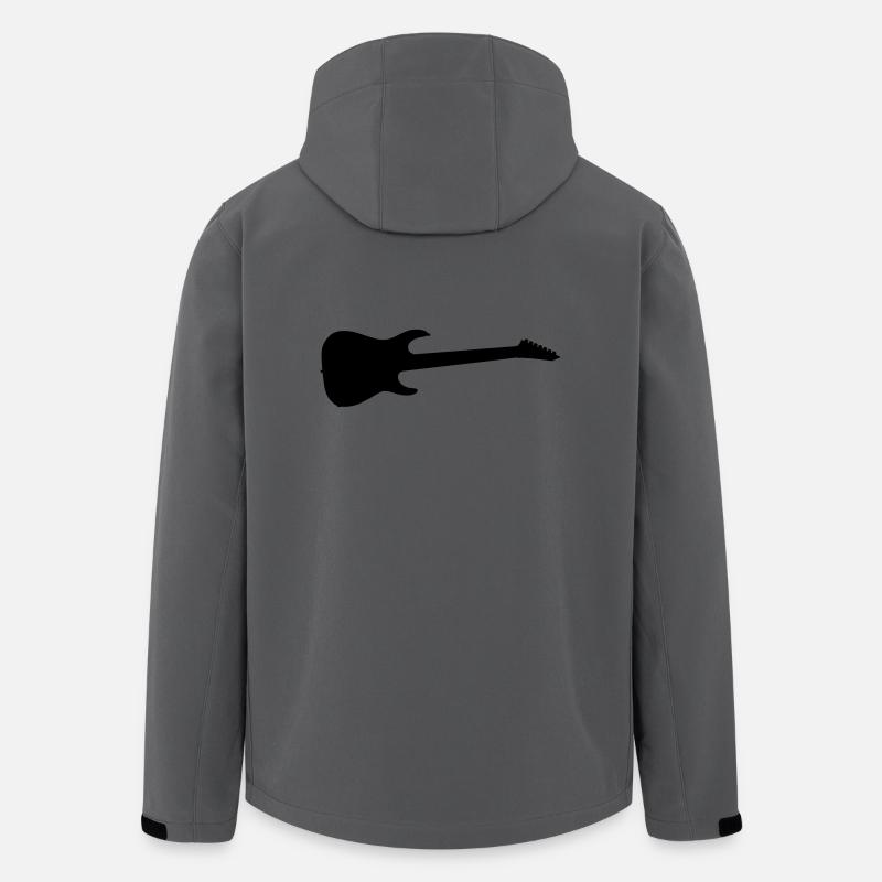 Guitare noire - Veste softshell homme en polyester recyclé Stanley/Stella - charbon