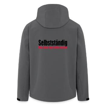 Selbstständig Arbeit Geschenk Geburtstag Chef - Recycelte Männer Softshell-Jacke von Stanley/Stella - Anthrazit - Hinten - AI Model Male 185 light (185cm)
