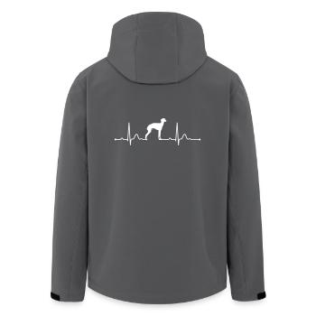 ITALIENISCHES WINDSPIEL heartbeat Herzschlag - Recycelte Männer Softshell-Jacke von Stanley/Stella - Anthrazit - Hinten - AI Model Male 185 light (185cm)