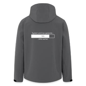 System Neustart - Recycelte Männer Softshell-Jacke von Stanley/Stella - Anthrazit - Hinten - AI Model Male 185 light (185cm)