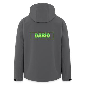 Geschenkidee Dario - Recycelte Männer Softshell-Jacke von Stanley/Stella - Anthrazit - Hinten - AI Model Male 185 light (185cm)
