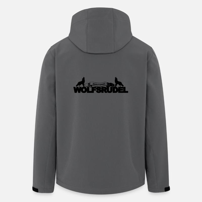Bräutigam Wolfsrudel Junggesellenabschied Geschenk - Recycelte Männer Softshell-Jacke von Stanley/Stella - Anthrazit