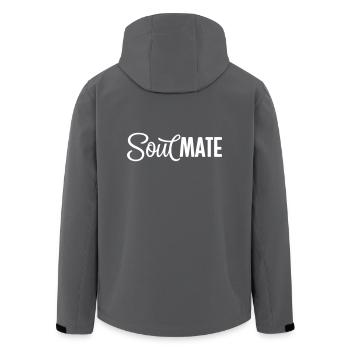 SoulMATE Soulmate Partnerlook Geschenk Spruch - Recycelte Männer Softshell-Jacke von Stanley/Stella - Anthrazit - Hinten - AI Model Male 185 light (185cm)