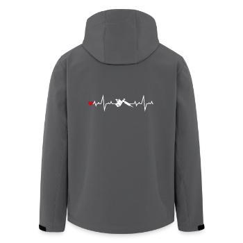 Cardio dermo weiße Tätowierung - Recycelte Männer Softshell-Jacke von Stanley/Stella - Anthrazit - Hinten - AI Model Male 185 light (185cm)