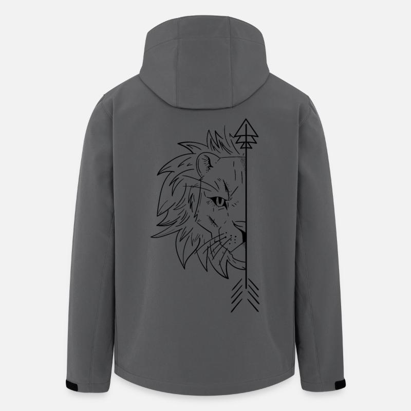 Löwenfreunde 1/2 - Recycelte Männer Softshell-Jacke von Stanley/Stella - Anthrazit