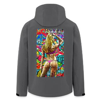 T-shirt Urban Venus - Recycelte Männer Softshell-Jacke von Stanley/Stella - Anthrazit - Hinten - AI Model Male 185 light (185cm)