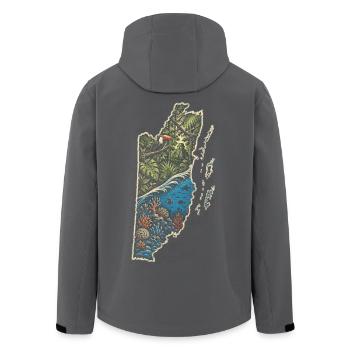 Belize Belizische Wurzel - Recycelte Männer Softshell-Jacke von Stanley/Stella - Anthrazit - Hinten - AI Model Male 185 light (185cm)