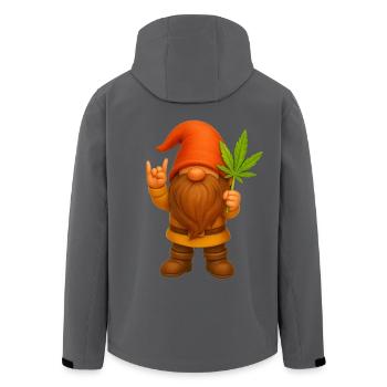 Rock on Zwerg mit Hanfblatt - Cannabis - Weed - Recycelte Männer Softshell-Jacke von Stanley/Stella - Anthrazit - Hinten - AI Model Male 185 light (185cm)
