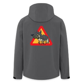 Schaf Wolf - Recycelte Männer Softshell-Jacke von Stanley/Stella - Anthrazit - Hinten - AI Model Male 185 light (185cm)