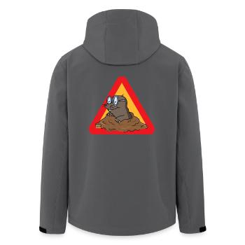 Maulwurf - Recycelte Männer Softshell-Jacke von Stanley/Stella - Anthrazit - Hinten - AI Model Male 185 light (185cm)