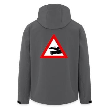 Achtung, Kameramann! - Recycelte Männer Softshell-Jacke von Stanley/Stella - Anthrazit - Hinten - AI Model Male 185 light (185cm)