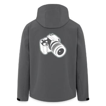 Kamera Fotograf Fotografie fotografieren Foto Bild - Recycelte Männer Softshell-Jacke von Stanley/Stella - Anthrazit - Hinten - AI Model Male 185 light (185cm)
