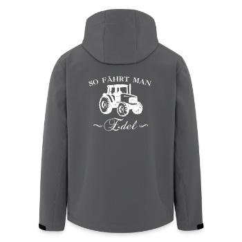 Landwirt-T-Shirt für Männer - Landwirt & Traktor - Recycelte Männer Softshell-Jacke von Stanley/Stella - Anthrazit - Hinten - AI Model Male 185 light (185cm)