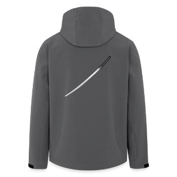 japanese katana sword samurai schwert japanisches - Recycelte Männer Softshell-Jacke von Stanley/Stella - Anthrazit - Hinten - AI Model Male 185 light (185cm)