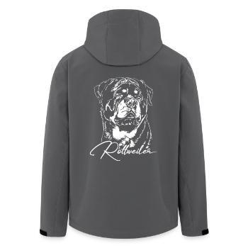 ROTTWEILER Hund Rotti Rottie IGP Wilsigns Hunde - Recycelte Männer Softshell-Jacke von Stanley/Stella - Anthrazit - Hinten - AI Model Male 185 light (185cm)