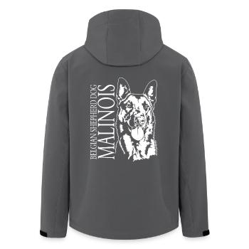 Belgian Shepherd Dog Malinois Portrait Wilsigns - Recycelte Männer Softshell-Jacke von Stanley/Stella - Anthrazit - Hinten - AI Model Male 185 light (185cm)