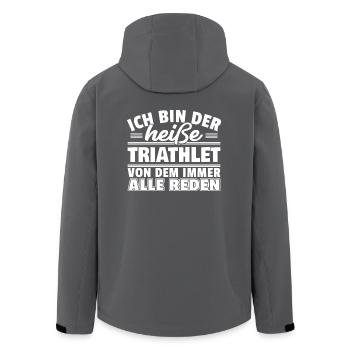 Heißer Triathlet - Recycelte Männer Softshell-Jacke von Stanley/Stella - Anthrazit - Hinten - AI Model Male 185 light (185cm)