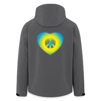 Peace (Hearts-Edition) - Recycelte Männer Softshell-Jacke von Stanley/Stella - Anthrazit - Hinten - AI Model Male 185 light (185cm)