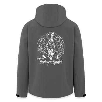ENGLISH SPRINGER SPANIEL Portrait Wilsigns - Recycelte Männer Softshell-Jacke von Stanley/Stella - Anthrazit - Hinten - AI Model Male 185 light (185cm)