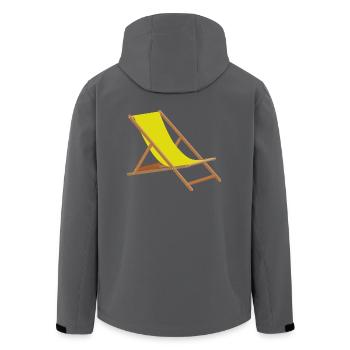 Strand Sommer Sonne Liegestuhl Urlaub - Recycelte Männer Softshell-Jacke von Stanley/Stella - Anthrazit - Hinten - AI Model Male 185 light (185cm)