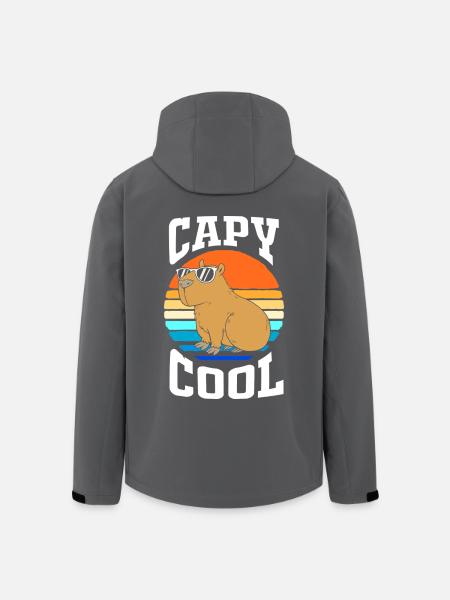 Capibara Capybara - Recycelte Männer Softshell-Jacke von Stanley/Stella - Anthrazit