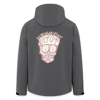 SugarSkull - Recycelte Männer Softshell-Jacke von Stanley/Stella - Anthrazit - Hinten - AI Model Male 185 light (185cm)