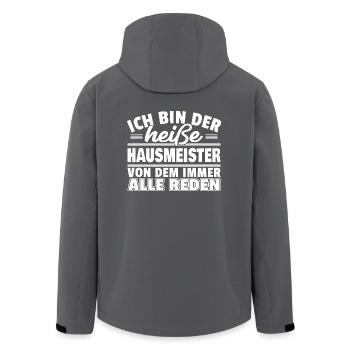 Heißer Hausmeister - Recycelte Männer Softshell-Jacke von Stanley/Stella - Anthrazit - Hinten - AI Model Male 185 light (185cm)