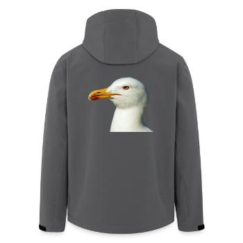 seagull moewe bird voegel tiere animal - Recycelte Männer Softshell-Jacke von Stanley/Stella - Anthrazit - Hinten - AI Model Male 185 light (185cm)