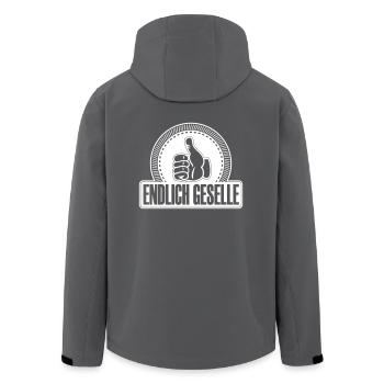 Endlich Geselle Daumen hoch - Recycelte Männer Softshell-Jacke von Stanley/Stella - Anthrazit - Hinten - AI Model Male 185 light (185cm)