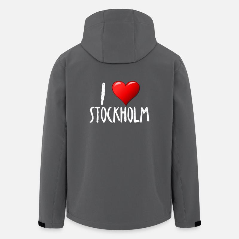 J'aime Stockholm - Veste softshell homme en polyester recyclé Stanley/Stella - charbon