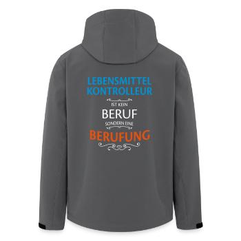Lebensmittelkontrolleur Beruf - Recycelte Männer Softshell-Jacke von Stanley/Stella - Anthrazit - Hinten - AI Model Male 185 light (185cm)