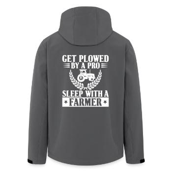 GET PLOWED BY A PRO SLEEP WITH FARMER - Recycelte Männer Softshell-Jacke von Stanley/Stella - Anthrazit - Hinten - AI Model Male 185 light (185cm)
