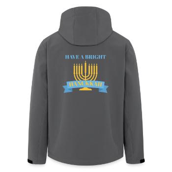 Hanukkah, Chanukkah, Lichterfest, Geschenk, Shirt - Recycelte Männer Softshell-Jacke von Stanley/Stella - Anthrazit - Hinten - AI Model Male 185 light (185cm)