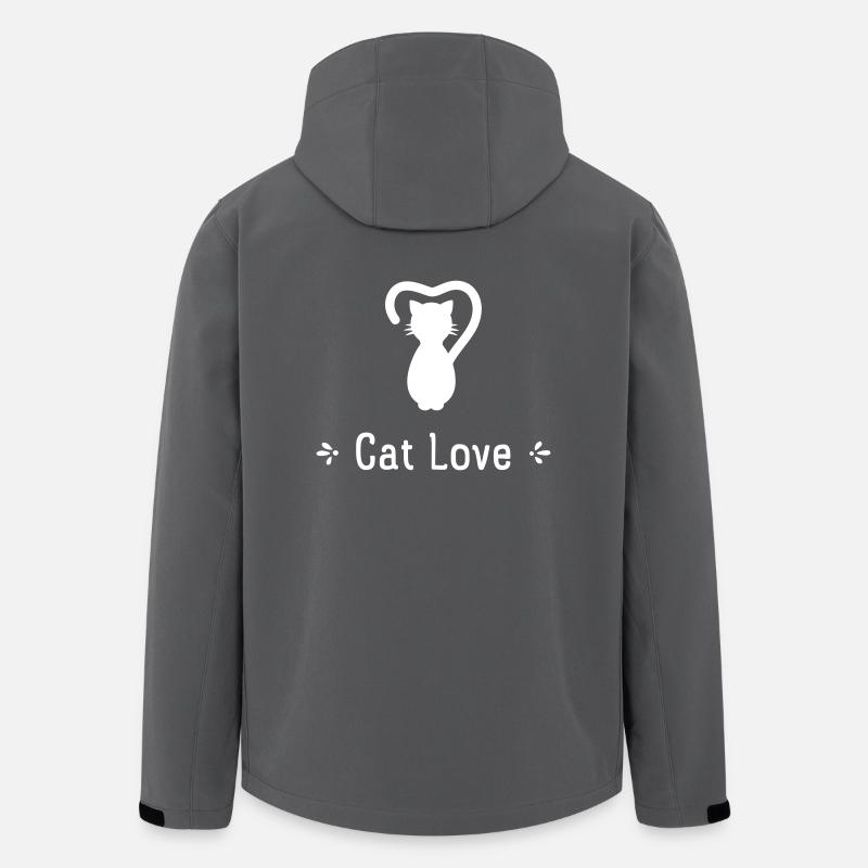 Cat Love - Recycelte Männer Softshell-Jacke von Stanley/Stella - Anthrazit