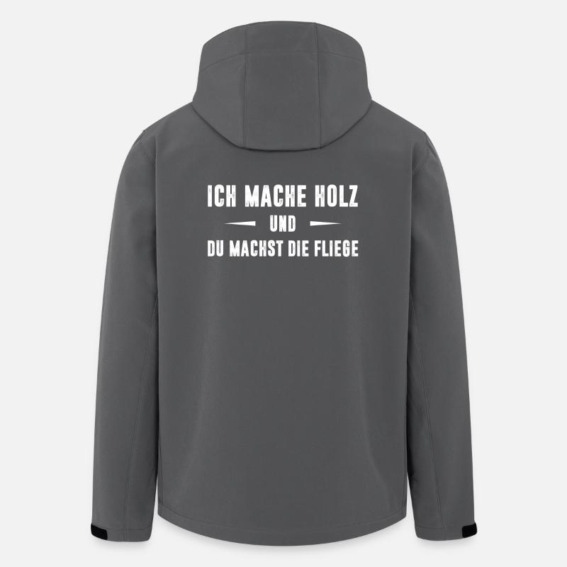 HOLZ - Recycelte Männer Softshell-Jacke von Stanley/Stella - Anthrazit