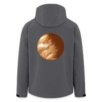 Venus, Planet des Jahres 2018 - Recycelte Männer Softshell-Jacke von Stanley/Stella - Anthrazit - Hinten - AI Model Male 185 light (185cm)