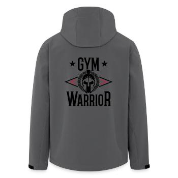 Gym Warrior Training Spartan - Recycelte Männer Softshell-Jacke von Stanley/Stella - Anthrazit - Hinten - AI Model Male 185 light (185cm)