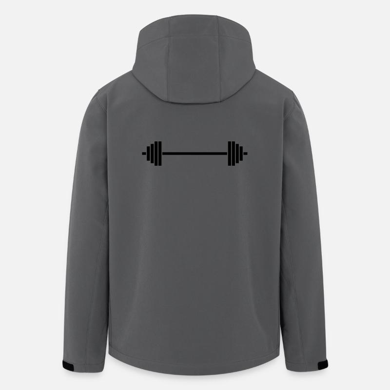 Langhantel Silhouette Hantel - Recycelte Männer Softshell-Jacke von Stanley/Stella - Anthrazit