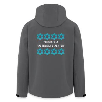 Ugly Hanukkah, Chanukkah, Lichterfest, Geschenk - Recycelte Männer Softshell-Jacke von Stanley/Stella - Anthrazit - Hinten - AI Model Male 185 light (185cm)