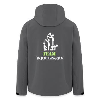 Team Trichtersaufen lustiger Malle Party JGA - Recycelte Männer Softshell-Jacke von Stanley/Stella - Anthrazit - Hinten - AI Model Male 185 light (185cm)