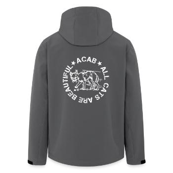 All cats are beautiful - Recycelte Männer Softshell-Jacke von Stanley/Stella - Anthrazit - Hinten - AI Model Male 185 light (185cm)