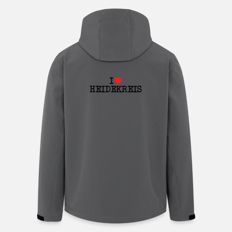 I love Heidekreis - Veste softshell homme en polyester recyclé Stanley/Stella - charbon