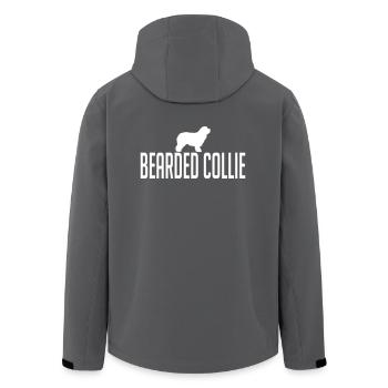 BEARDED COLLIE Hunderasse - Recycelte Männer Softshell-Jacke von Stanley/Stella - Anthrazit - Hinten - AI Model Male 185 light (185cm)