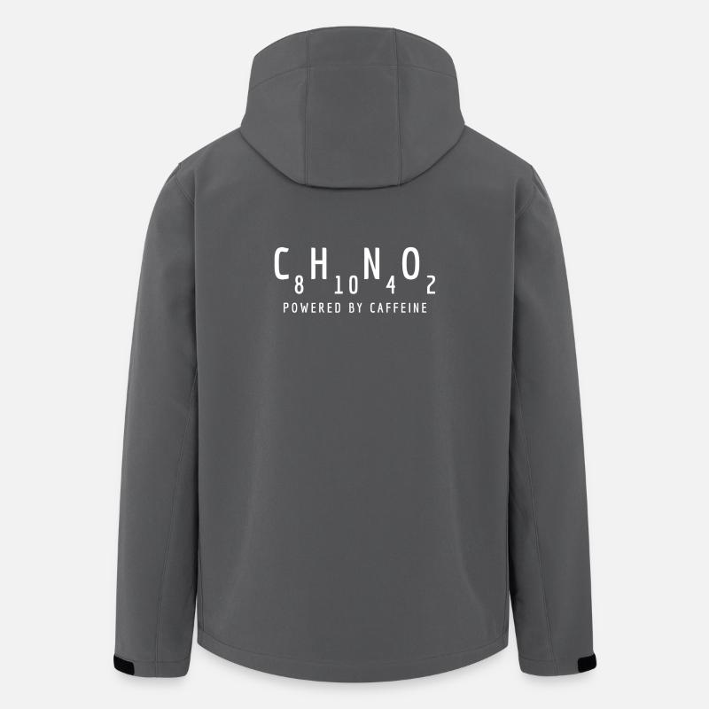 Powered by Caffeine: C8H10N4O2 - Men’s Recycled Softshell Jacket by Stanley/Stella - anthracite