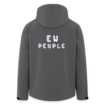 Menschen sind doof. - Recycelte Männer Softshell-Jacke von Stanley/Stella - Anthrazit - Hinten - AI Model Male 185 light (185cm)