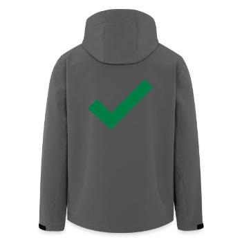 Haken richtig Geschenkidee wahr - Recycelte Männer Softshell-Jacke von Stanley/Stella - Anthrazit - Hinten - AI Model Male 185 light (185cm)